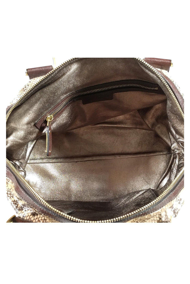 Current Boutique-Michael Kors - Brown Snakeskin Leather Bag