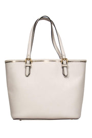 Current Boutique-Michael Kors - Cream Leather Mini Zipper Tote