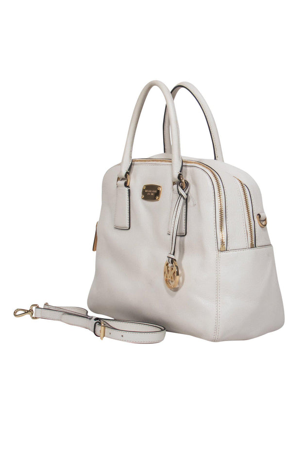 Current Boutique-Michael Kors - Cream Pebbled Leather Convertible Satchel