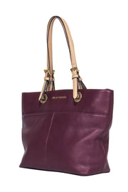 Current Boutique-Michael Kors - Dark Plum Pebbled Leather Tote