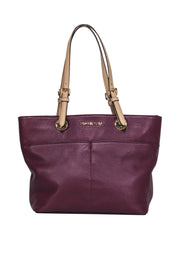 Current Boutique-Michael Kors - Dark Plum Pebbled Leather Tote