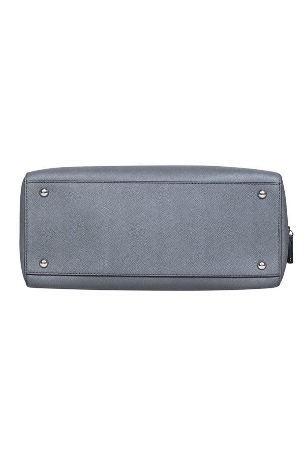 Current Boutique-Michael Kors - Grey Leather Bowling-Style Bag