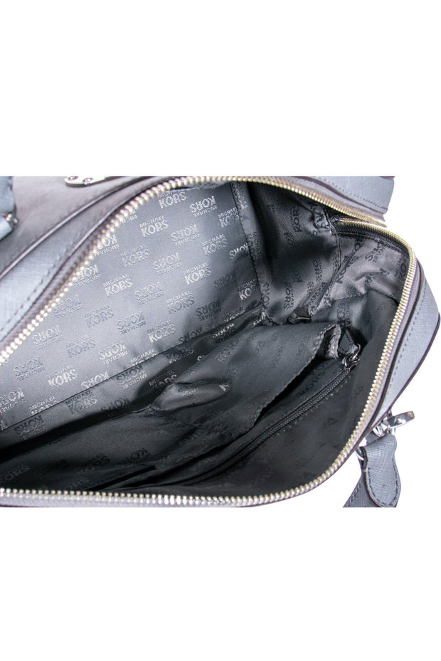 Current Boutique-Michael Kors - Grey Leather Bowling-Style Bag