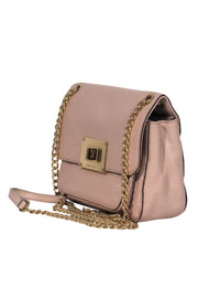 Current Boutique-Michael Kors - Light Pink Pebbled Leather Gold Chain Crossbody