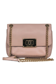 Current Boutique-Michael Kors - Light Pink Pebbled Leather Gold Chain Crossbody