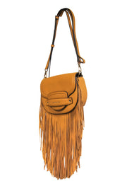 Current Boutique-Michael Kors - Mustard Yellow Leather Crossbody w/ Fringe Trim