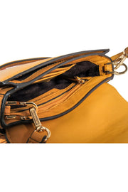 Current Boutique-Michael Kors - Mustard Yellow Leather Crossbody w/ Fringe Trim