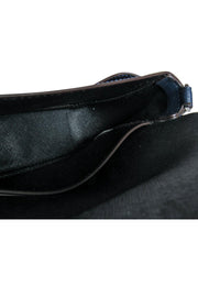 Current Boutique-Michael Kors - Navy Textured Leather Crossbody w/ Contrasting Pocket