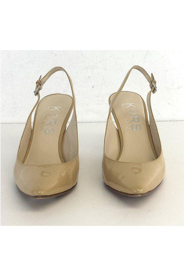 Current Boutique-Michael Kors - Nude Patent Leather Slingbacks Sz 6