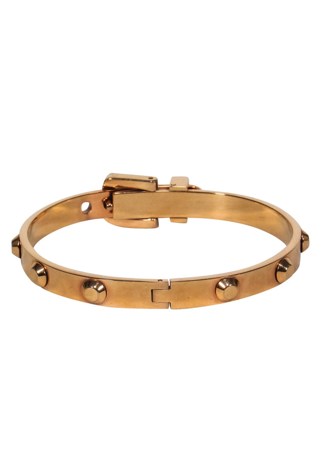 Current Boutique-Michael Kors - Rose Gold Flat Stop Studded Bangle Bracelet