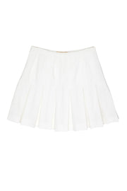 Current Boutique-Michael Kors - White Cotton Pleated Tennis Skirt Sz 6