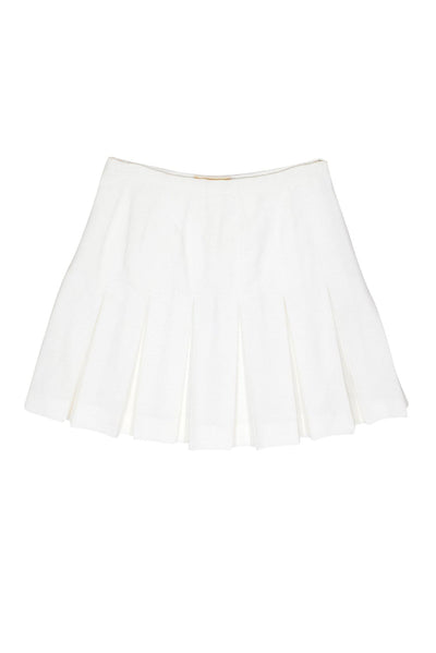 Current Boutique-Michael Kors - White Cotton Pleated Tennis Skirt Sz 6