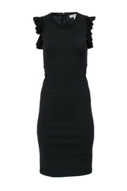 Current Boutique-Michael Michael Kors - Black Bodycon Dress w/ Ruffle Sleeves Sz XS