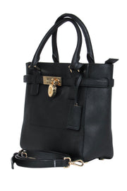 Current Boutique-Michael Michael Kors - Black Textured Leather Convertible Satchel