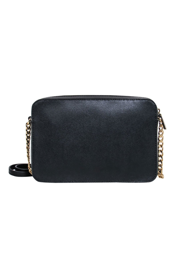 Current Boutique-Michael Michael Kors - Black Textured Leather Square Crossbody