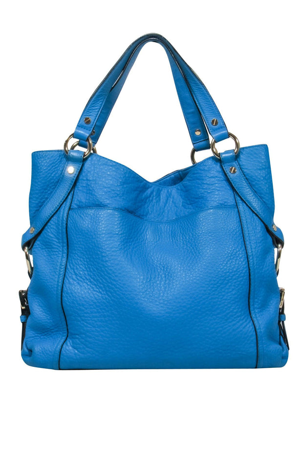 Current Boutique-Michael Michael Kors - Electric Blue Leather Crossbody Bag w/ Gold Hardware