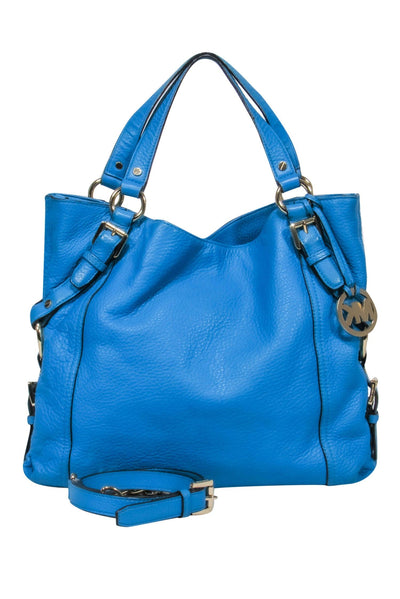 Current Boutique-Michael Michael Kors - Electric Blue Leather Crossbody Bag w/ Gold Hardware