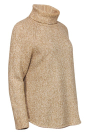 Current Boutique-Michael Michael Kors - Light Brown Cotton Blend Woven Turtleneck Sz L