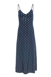 Current Boutique-Michael Michael Kors - Navy & Gold Patterned Maxi Slip Dress Sz XS