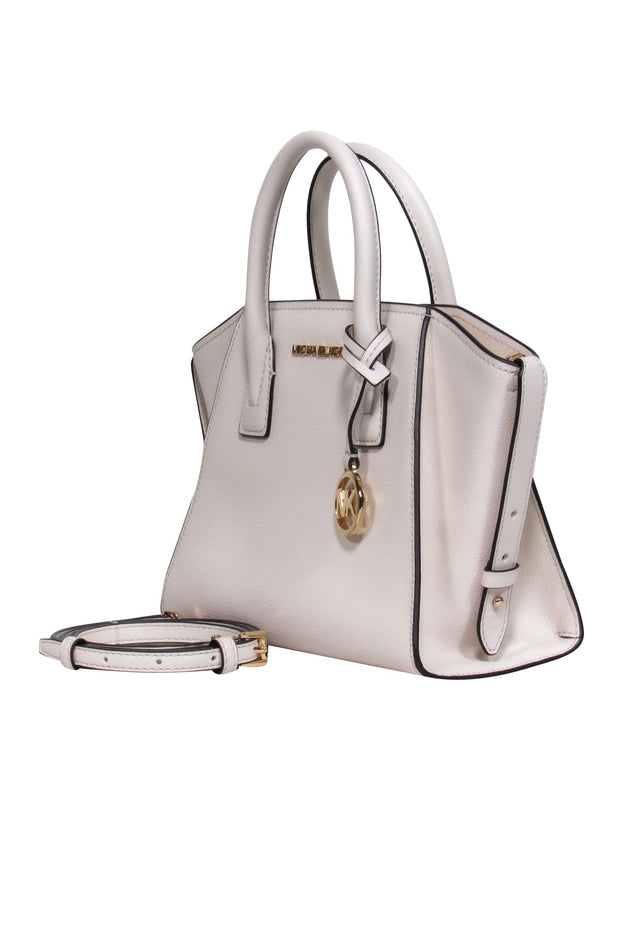 Current Boutique-Michael Michael Kors - White Structured Mini Tote w/ Shoulder Strap