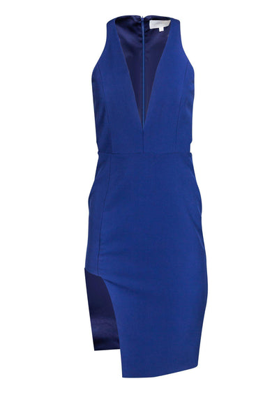 Current Boutique-Michelle Mason - Navy Deep Plunge Cutout Dress Sz XS