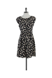 Current Boutique-Milly - Black Blush & Grey Printed Silk Dress Sz 4