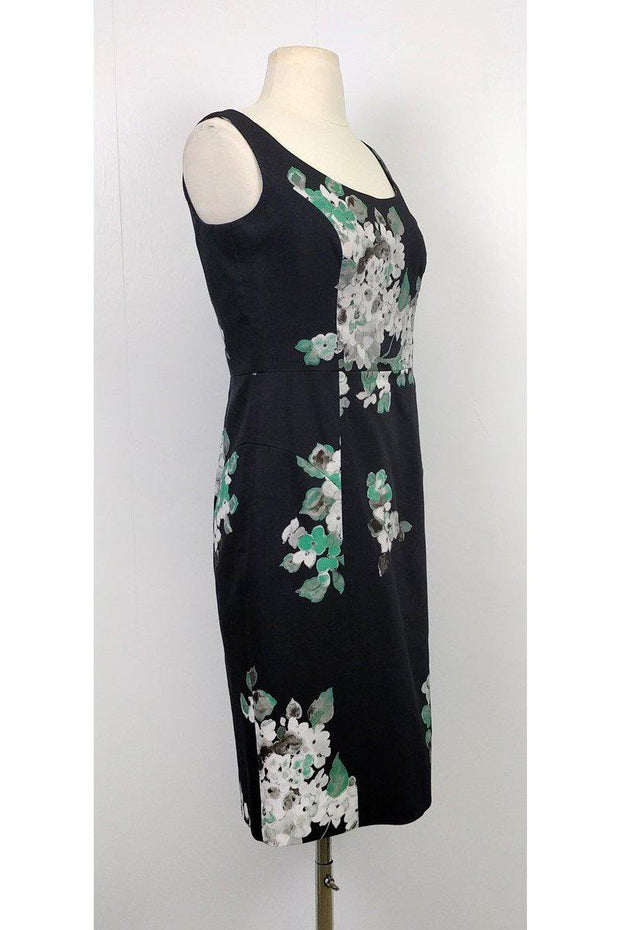 Current Boutique-Milly - Black Floral Print Dress Sz 10