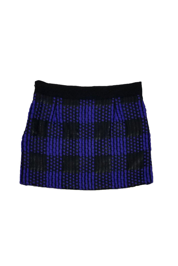 Current Boutique-Milly - Black & Purple Miniskirt Sz 4