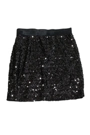 Current Boutique-Milly - Black Sequin Miniskirt Sz 10