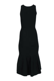 Current Boutique-Milly - Black Sleeveless Knit Maxi Dress w/ Flared Hem Sz P