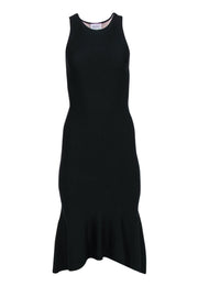 Current Boutique-Milly - Black Sleeveless Knit Maxi Dress w/ Flared Hem Sz P