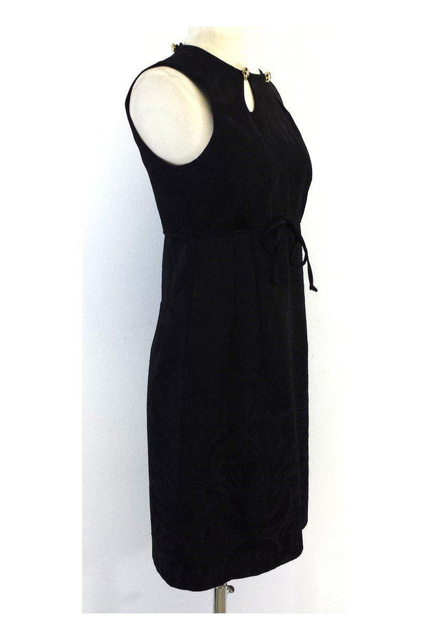 Current Boutique-Milly - Black Wool Blend Brocade Dress Sz 2