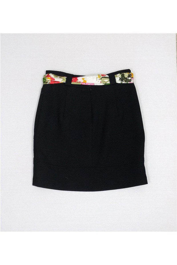 Current Boutique-Milly - Black Wool Skirt w/ Belt Sz 6