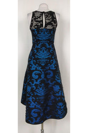 Current Boutique-Milly - Blue & Black Mesh Gown Sz 2