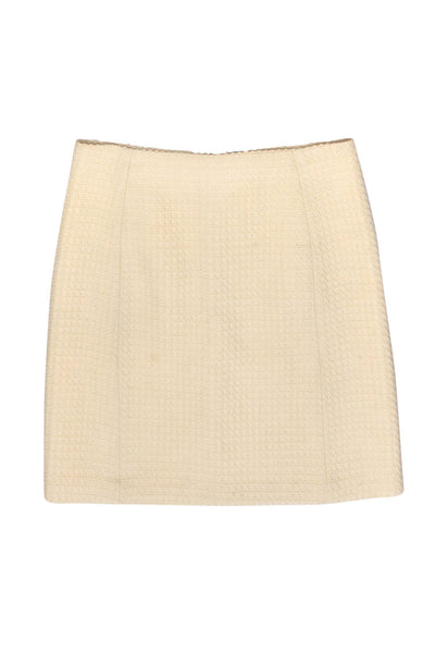 Current Boutique-Milly - Cream Textured Pencil Skirt Sz 8