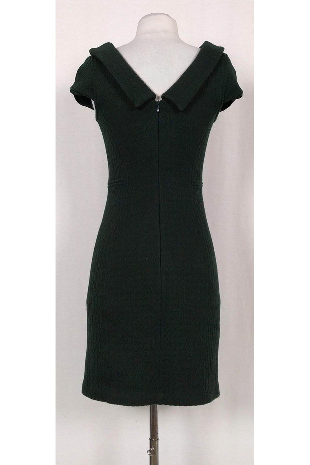 Current Boutique-Milly - Dark Green Rounded Neck Dress Sz S