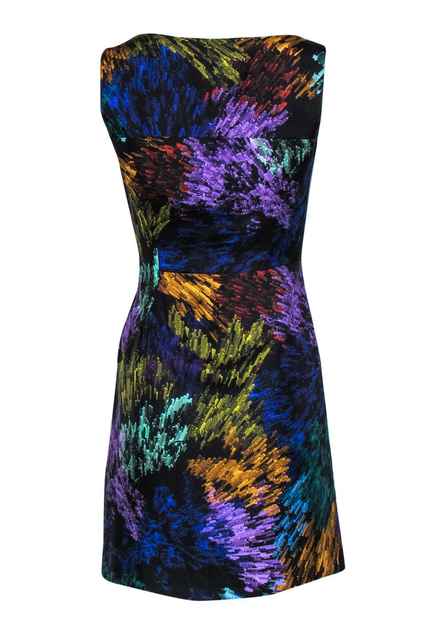 Current Boutique-Milly - Multicolor Crystal Print Sleeveless Sheath Dress Sz 4