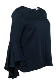 Current Boutique-Milly - Navy Bell Sleeve Blouse Sz 6