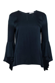 Current Boutique-Milly - Navy Bell Sleeve Blouse Sz 6