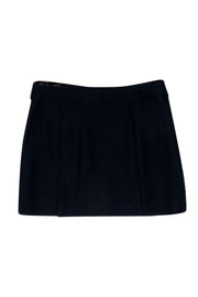 Current Boutique-Milly - Navy Wool Miniskirt w/ Button Detailed Pockets Sz 8