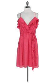 Current Boutique-Milly - Pink Ruffle Dress Sz 6