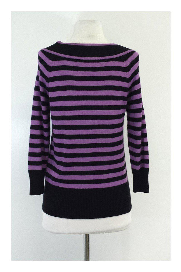 Current Boutique-Milly - Purple & Black Stripe Sweater Sz M