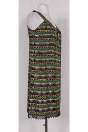 Current Boutique-Milly - Tribal Print Shift Dress w/ Beads Sz 4