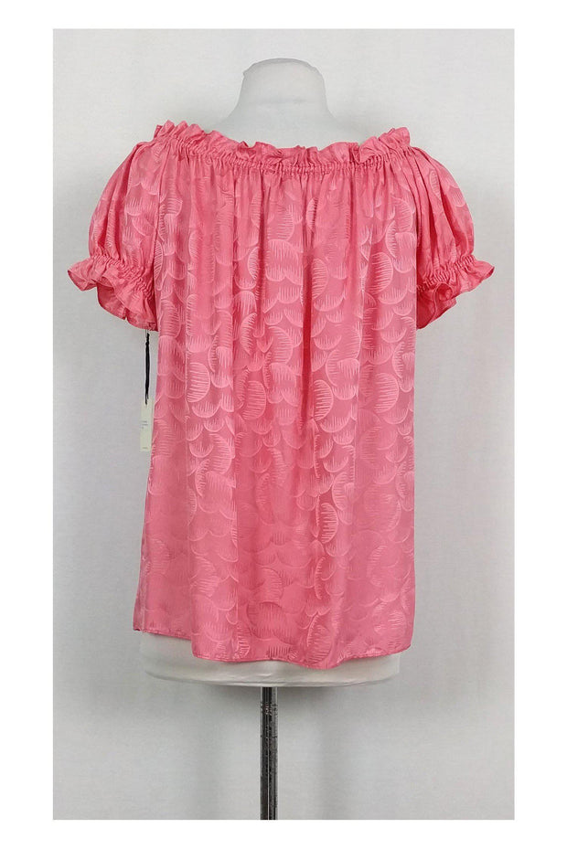 Current Boutique-Milly - Watermelon Pink Ruffle Blouse Sz 8