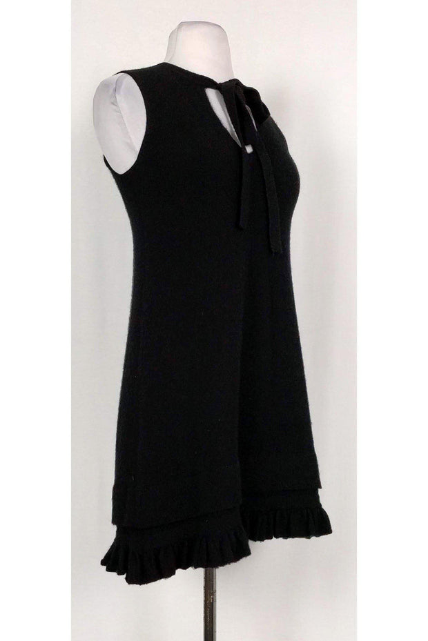 Current Boutique-Minnie Rose - Black Cashmere Ruffle Dress Sz XS