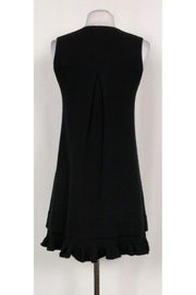 Current Boutique-Minnie Rose - Black Cashmere Ruffle Dress Sz XS