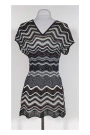 Current Boutique-Missoni - Black, Brown, Grey & Silver Top Sz 6