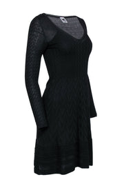 Current Boutique-Missoni - Black Long Sleeve Knit Dress Sz 4