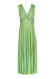 Current Boutique-Missoni Collection - Mint Sparkle Knit Gown w/ Knot Bodice & Knife Pleat Skirt Sz L