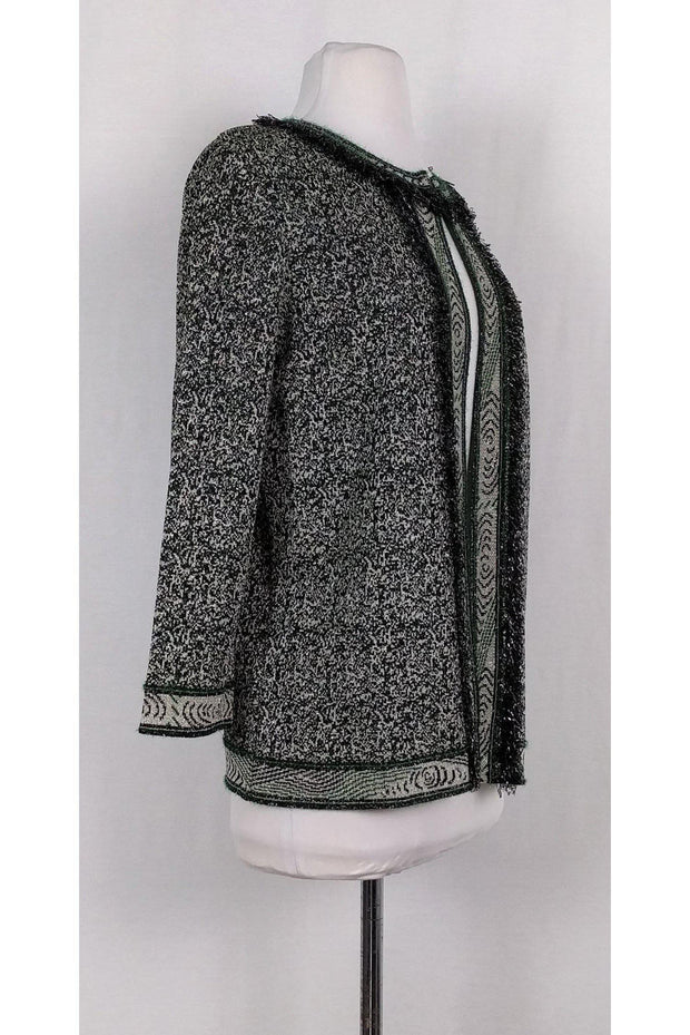 Current Boutique-Missoni - Green Metallic Open Cardigan Sz 8